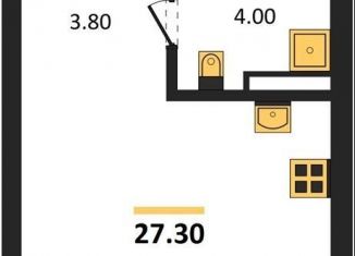 Квартира на продажу студия, 27.3 м2, Новосибирск, Тайгинская улица, с3