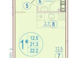 Продаю квартиру студию, 22.2 м2, Краснодар, улица Западный Обход, 42лит2/6, ЖК Спортивная деревня