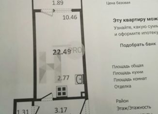 Сдам в аренду квартиру студию, 21.9 м2, Воронеж, улица 9 Января, 225/1к1, Советский район