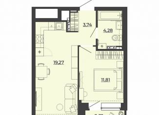 Продам 1-ком. квартиру, 41.4 м2, Екатеринбург, Чкаловский район