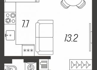 Продажа квартиры студии, 32.4 м2, Тула, улица Михеева, 9А, Центральный территориальный округ