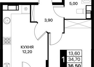 Продается 1-комнатная квартира, 36.5 м2, Ростов-на-Дону