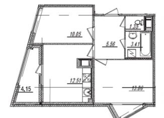 Продается двухкомнатная квартира, 47.8 м2, Санкт-Петербург, ЖК Морская Набережная, набережная Миклухо-Маклая, 1к1