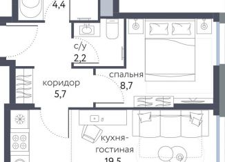 Продам 2-ком. квартиру, 40.5 м2, Москва, Тагильская улица, 2к1