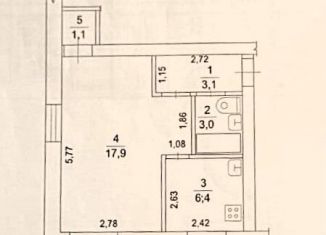 1-комнатная квартира на продажу, 31.5 м2, Московская область, Садовая улица, 11