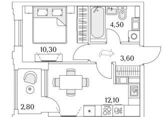 Продажа 1-ком. квартиры, 32 м2, Санкт-Петербург, метро Комендантский проспект, Планерная улица, 99