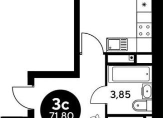 2-ком. квартира на продажу, 72.4 м2, Ростовская область, бульвар Платова, 12