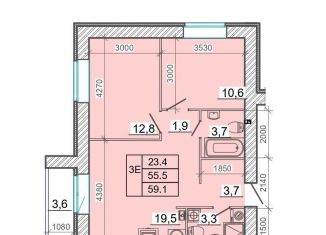 Продается двухкомнатная квартира, 59.1 м2, Ивановская область