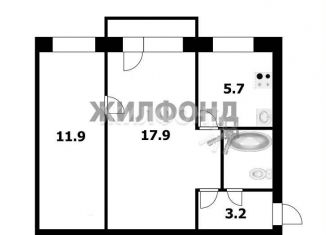 Продаю 2-ком. квартиру, 44.6 м2, Новосибирск, Кировский район, Оловозаводская улица, 9