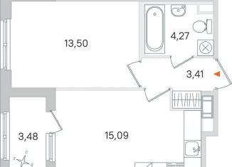 Продается 1-комнатная квартира, 38 м2, Пушкин