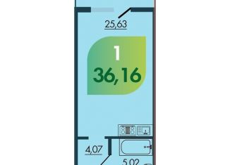 Продам 1-комнатную квартиру, 36.2 м2, Красноярский край