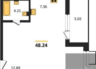 Продажа однокомнатной квартиры, 48.2 м2, Воронеж, Железнодорожный район, набережная Чуева, 7