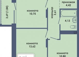 Продаю трехкомнатную квартиру, 60 м2, Пермь