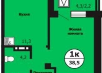 1-ком. квартира на продажу, 38.5 м2, Красноярск, улица Лесников, 49А