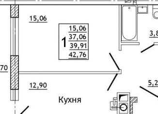 Продам 1-ком. квартиру, 42.8 м2, Смоленская область