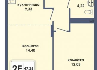 Продажа двухкомнатной квартиры, 47.3 м2, Пермь