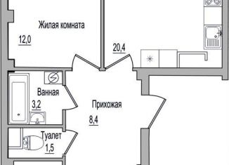 Продам 2-ком. квартиру, 58.7 м2, Псковская область, улица Героя России Досягаева, 4