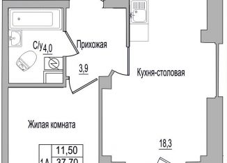 Продается 1-ком. квартира, 40.3 м2, Псковская область, улица Героя России Досягаева, 4