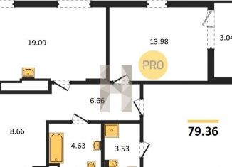 Продажа 2-ком. квартиры, 79.4 м2, Ростовская область, улица Ушинского, 29к1