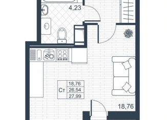 Продам квартиру студию, 28 м2, Коммунар, Ново-Антропшинская улица, 7, ЖК Ново-Антропшино