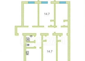 Продажа комнаты, 14.7 м2, Тюмень, Ямская улица, 50, Калининский округ