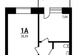 1-ком. квартира на продажу, 28.6 м2, Московская область, микрорайон Дружный, 14