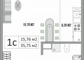 Продам 1-ком. квартиру, 36 м2, Оренбург, Авиационная улица, 14, Ленинский район