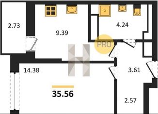 Продам 1-комнатную квартиру, 35.6 м2, Ростовская область