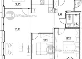 Продам 4-комнатную квартиру, 91.6 м2, Санкт-Петербург, метро Новочеркасская, Магнитогорская улица, 11