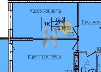 1-комнатная квартира на продажу, 43.7 м2, Ростовская область, проспект Маршала Жукова, 26к5