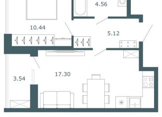 Продажа однокомнатной квартиры, 37.4 м2, Санкт-Петербург, муниципальный округ Невская Застава, проспект Обуховской Обороны, 36