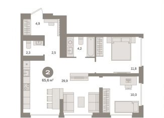 Продаю 2-ком. квартиру, 65.6 м2, Москва, ЮВАО