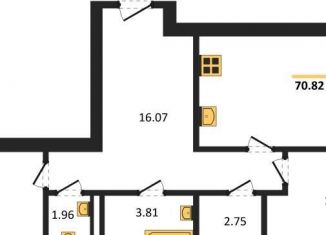 Продается 2-ком. квартира, 70.8 м2, Павловск