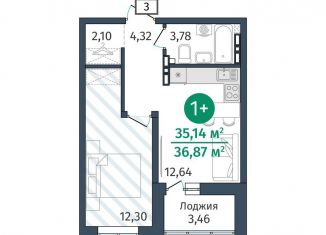 Продается 1-комнатная квартира, 35.1 м2, Тюменская область