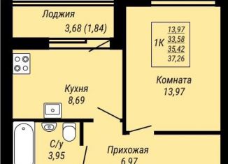 Продажа 1-комнатной квартиры, 37.3 м2, Ивановская область