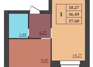 Продам 1-ком. квартиру, 37.6 м2, Ярославль, Дзержинский район