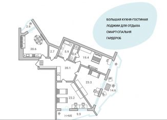 Продаю трехкомнатную квартиру, 125.4 м2, Санкт-Петербург, проспект Просвещения, муниципальный округ № 15