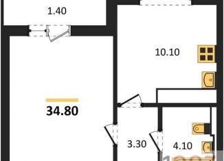 Продаю однокомнатную квартиру, 34.8 м2, Воронеж, Центральный район, улица Загоровского, 13к2