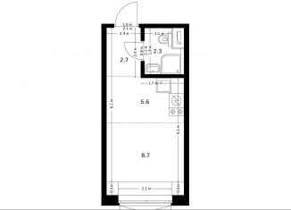 Квартира на продажу студия, 19.3 м2, посёлок Ильинское-Усово, Заповедная улица, 9, ЖК Ильинские Луга