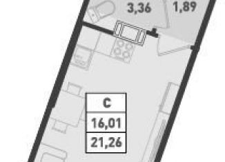 Продам квартиру студию, 21.3 м2, Мурино, ЖК Ромашки, улица Шоссе в Лаврики, 93