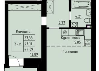 Продам 1-комнатную квартиру, 44.1 м2, Красноярск