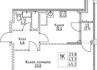 Продаю однокомнатную квартиру, 43.3 м2, Москва, улица Миклухо-Маклая, вл23, метро Университет дружбы народов