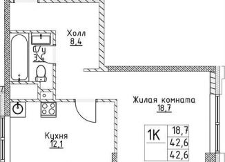 Продаю 1-ком. квартиру, 42.6 м2, Москва, улица Миклухо-Маклая, вл23, метро Университет дружбы народов