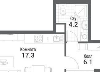 Квартира на продажу студия, 27.6 м2, Москва, жилой комплекс Нагатино Ай-Ленд, к1, метро Технопарк