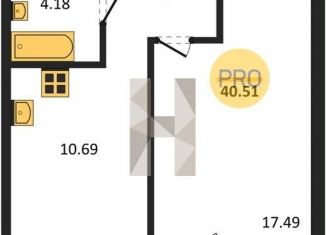 Продам однокомнатную квартиру, 40.5 м2, Новосибирская область