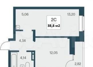 2-комнатная квартира на продажу, 38.9 м2, Новосибирск