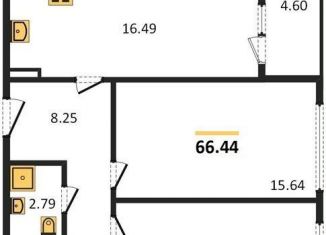 Продаю двухкомнатную квартиру, 66.4 м2, Калининград, Земельная улица, 30, Ленинградский район