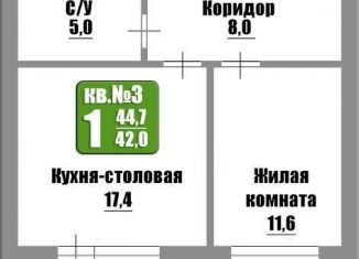 Продажа 1-ком. квартиры, 44.7 м2, Оренбургская область, Николаевская улица, 9