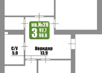 Продам 3-комнатную квартиру, 92.7 м2, Бузулук, Николаевская улица, 9