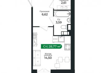 Продается квартира студия, 28.8 м2, Сертолово, Центральная улица, 13